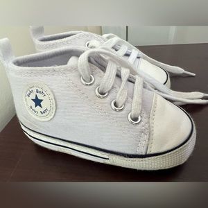 White Baby Star High Top Sneaker